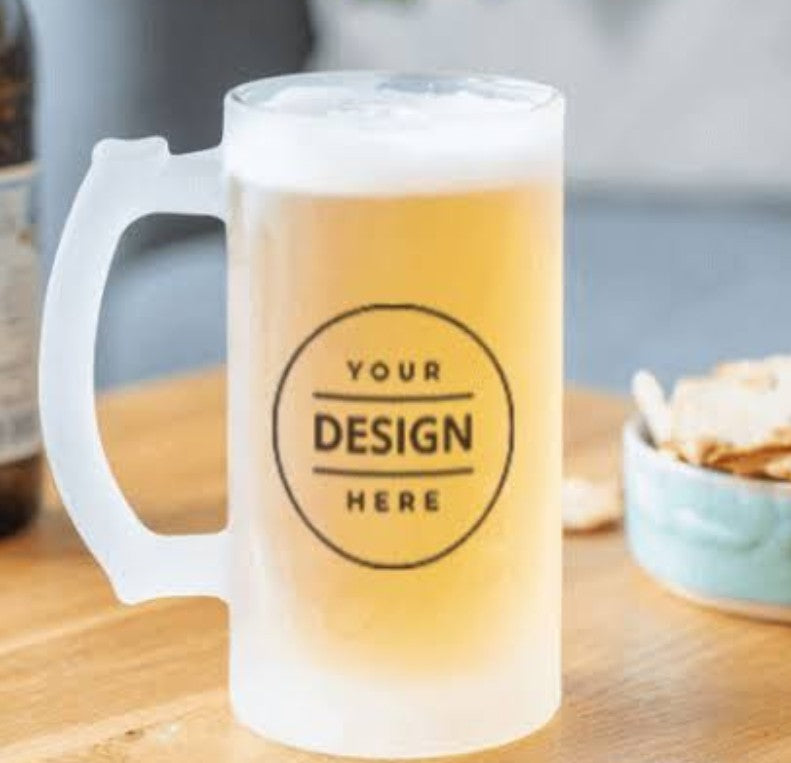 Frosted Beer Mug with Customised print