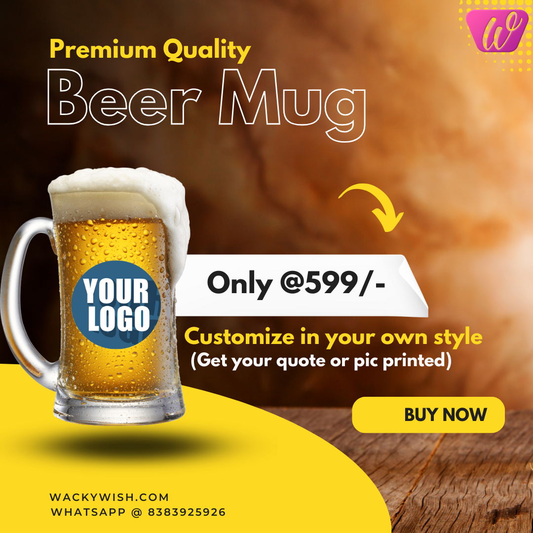 Frosted Beer Mug with Customised print