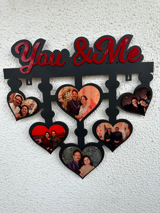 Customised You & Me MDF Wall Hanging Photo Frame