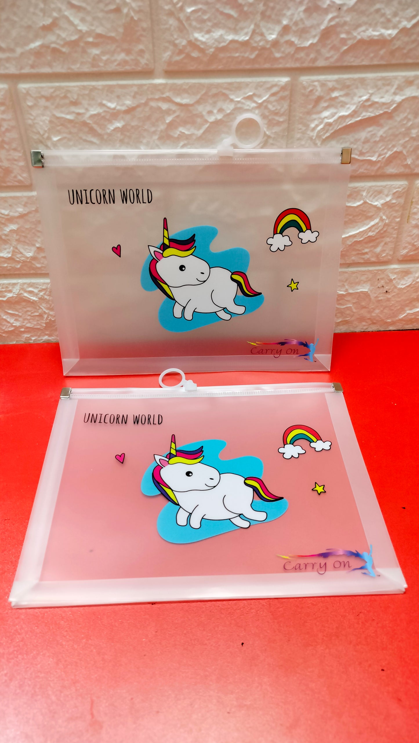 Unicorn Transparent Zip Pouch