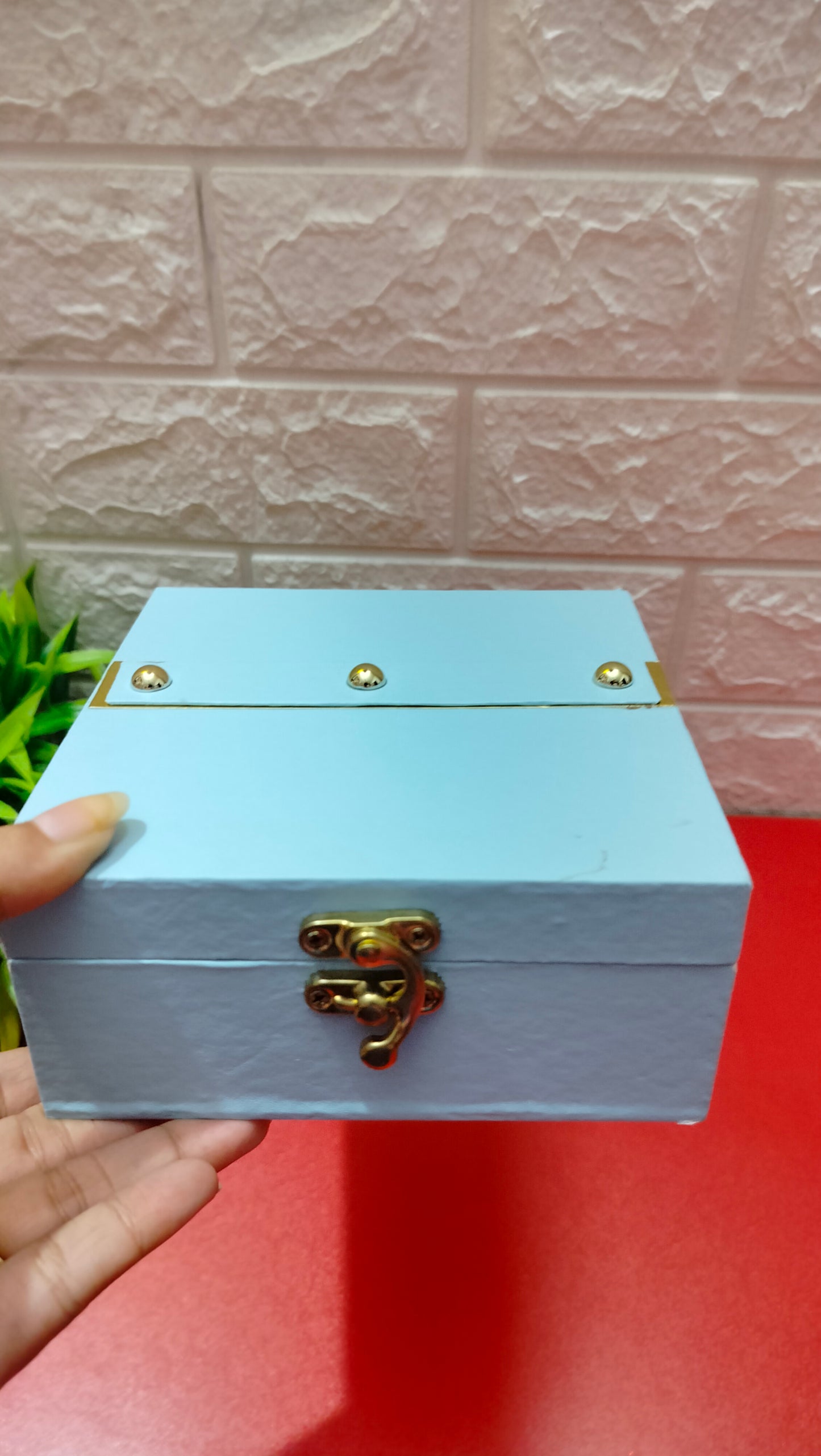 Leather trunk box- Square